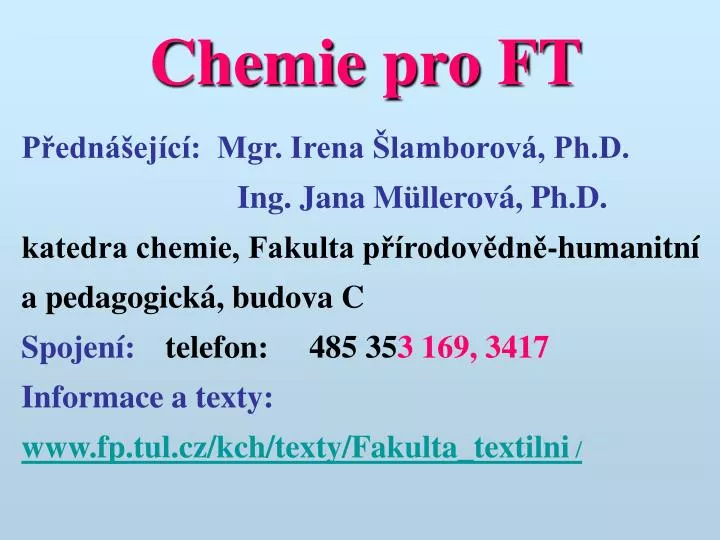 chemie pro ft
