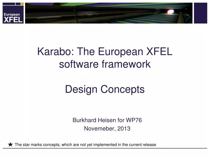 karabo the european xfel software framework design concepts