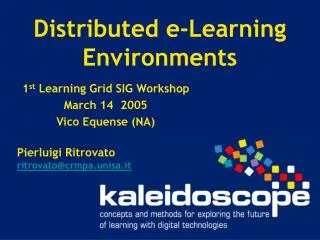 Distributed e-Learning Environments