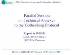 Parallel Session on Technical Annexes to the Gothenburg Protocol - slide 1