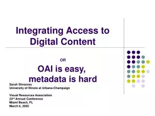 Integrating Access to Digital Content
