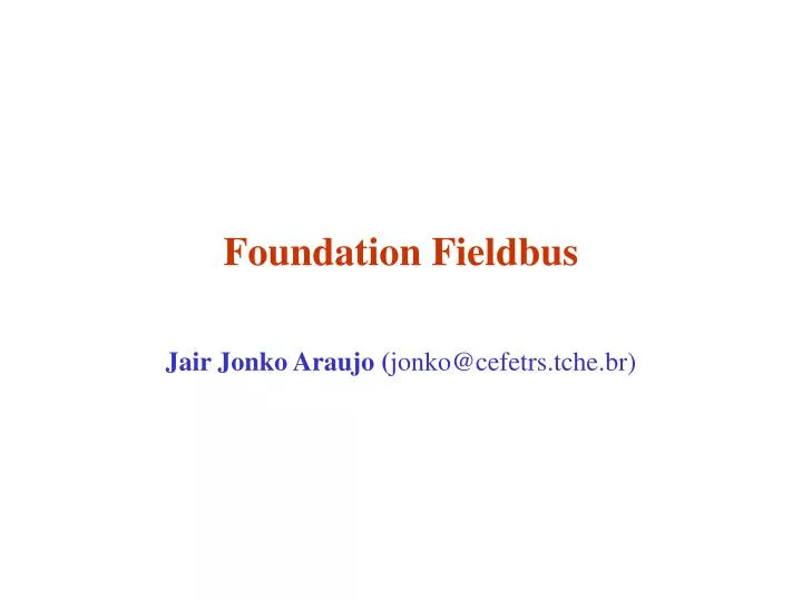 foundation fieldbus