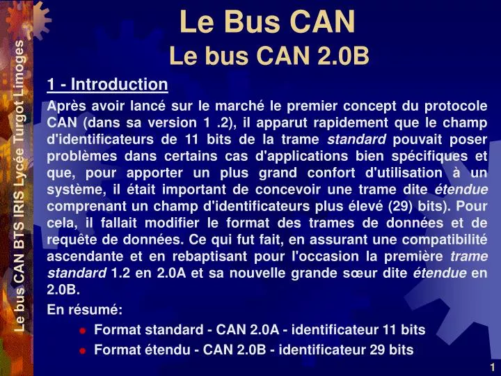 le bus can 2 0b