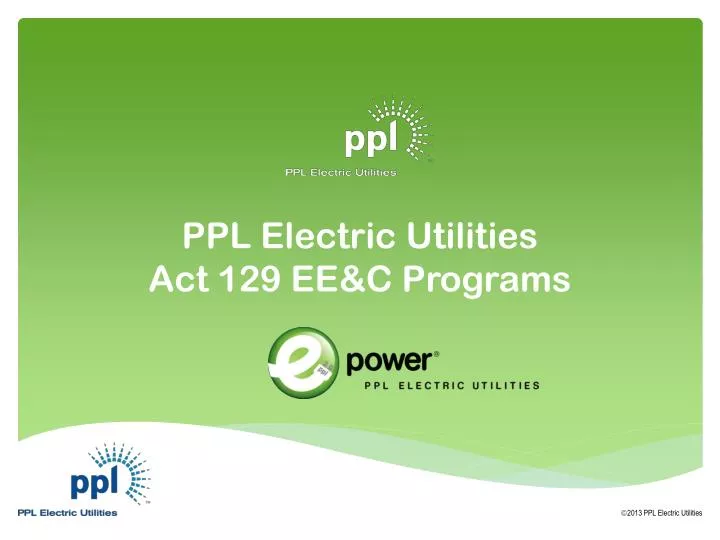 ppl electric utilities act 129 ee c programs