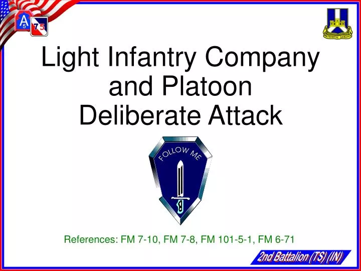 light infantry company and platoon deliberate attack