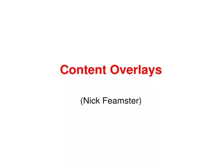 content overlays