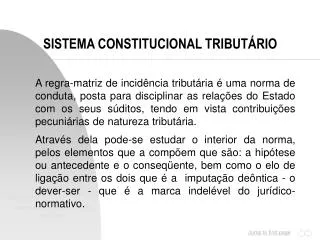sistema constitucional tribut rio