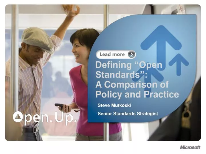 defining open standards a comparison of policy and practice