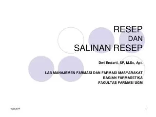 resep dan salinan resep