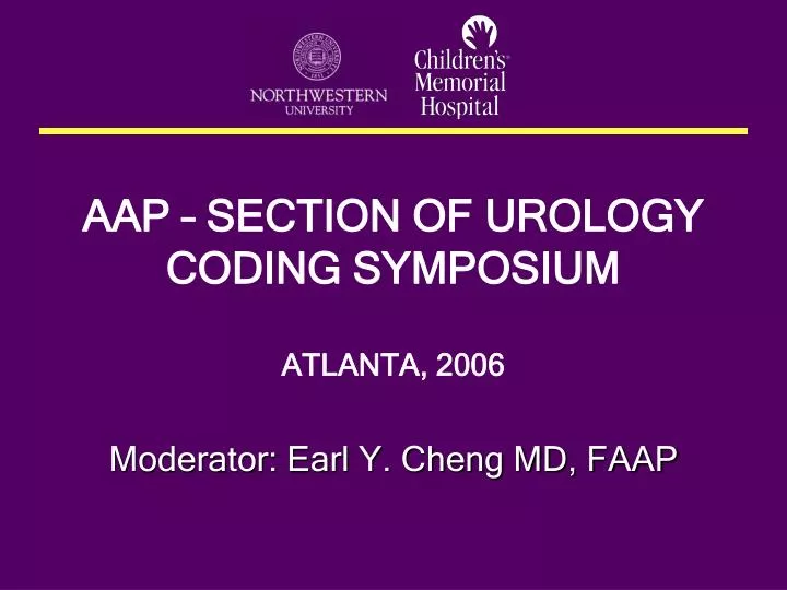aap section of urology coding symposium atlanta 2006