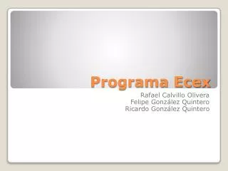 programa ecex