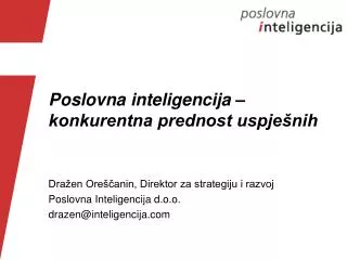 poslovna inteligencija konkurentna prednost uspje nih