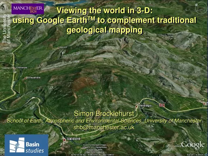 viewing the world in 3 d using google earth tm to complement traditional geological mapping