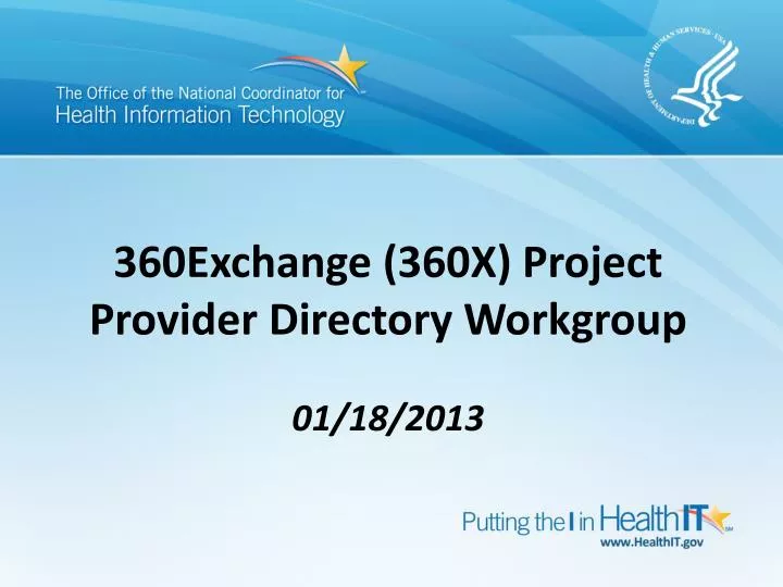360exchange 360x project provider directory workgroup 01 18 2013