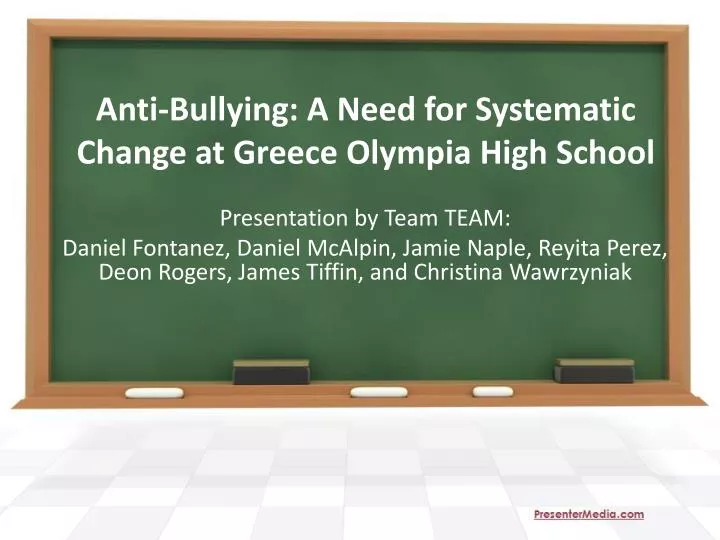 anti bullying a need for systematic change at greece olympia high school