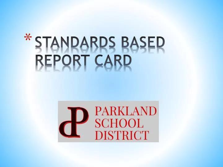 standards based report card