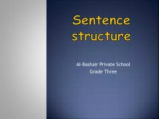 Sentence structure