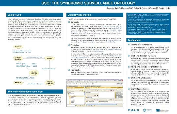 sso the syndromic surveillance ontology