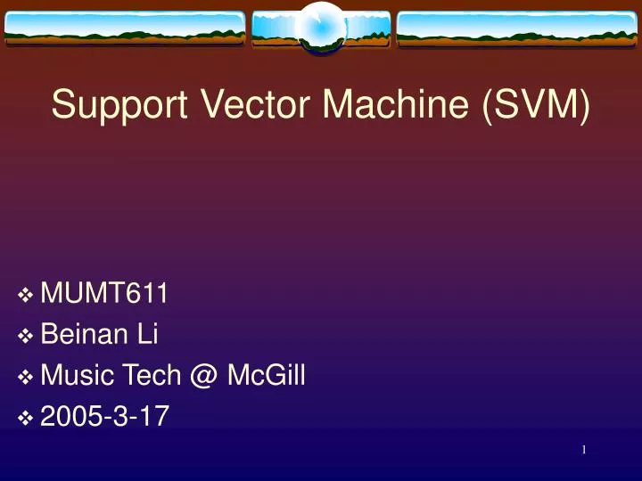 support vector machine svm