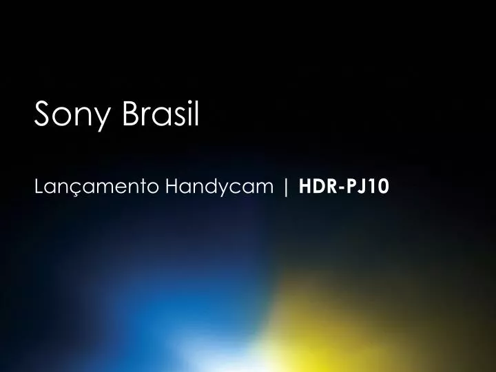 sony brasil lan amento handycam hdr pj10