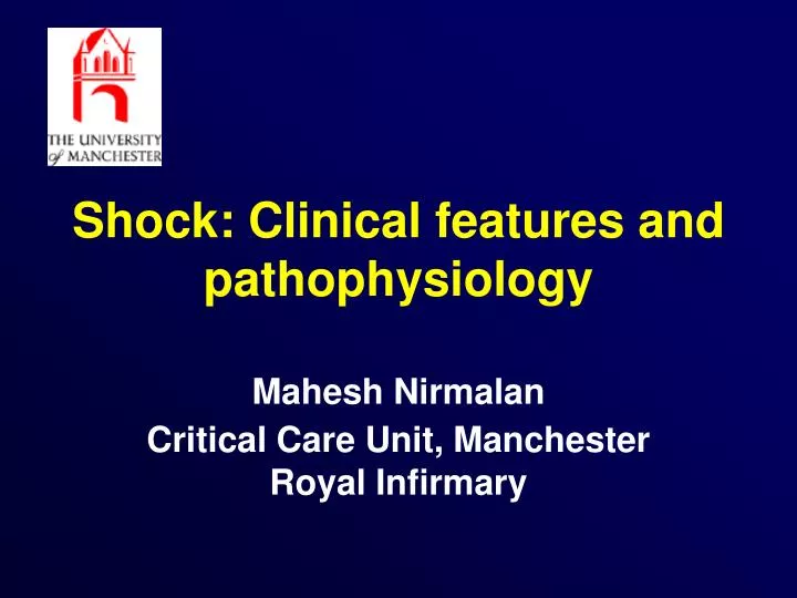 shock clinical features and pathophysiology