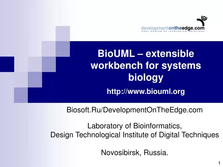 biouml extensible workbench for systems biology http www biouml org
