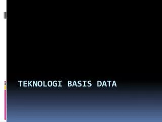 teknologi basis data