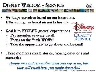 Disney Wisdom - Service