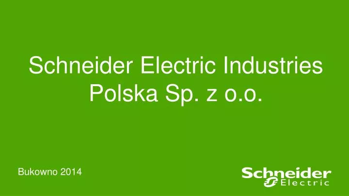 schneider electric industries polska sp z o o