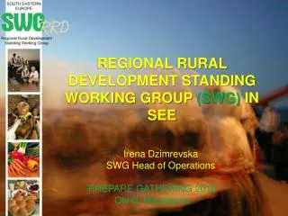 REGIONAL RURAL DEVELOPMENT STANDING WORKING GROUP (SWG) IN SEE
