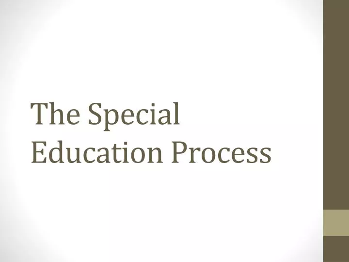 the special education process