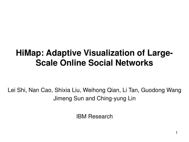 himap adaptive visualization of large scale online social networks