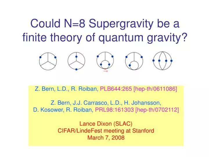 could n 8 supergravity be a finite theory of quantum gravity
