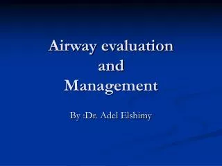 airway evaluation and management