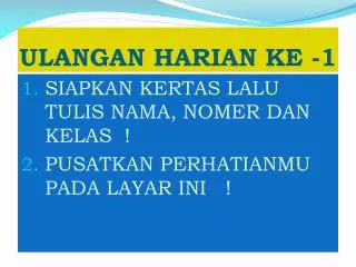 ulangan harian ke 1