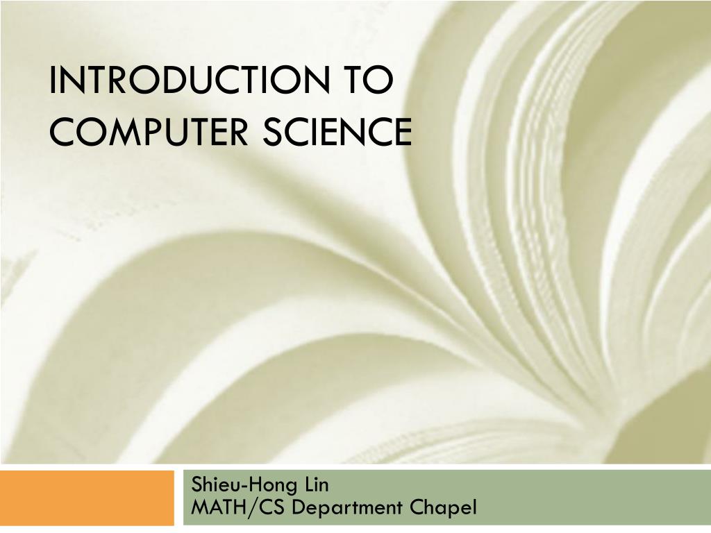 PPT - Introduction to Computer Science PowerPoint Presentation, free ...