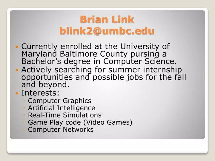 brian link blink2@umbc edu