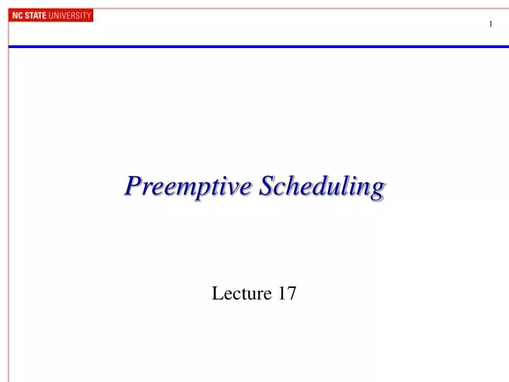 preemptive scheduling