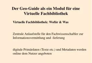 der geo guide als ein modul f r eine virtuelle fachbibliothek