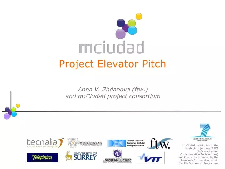 project elevator pitch