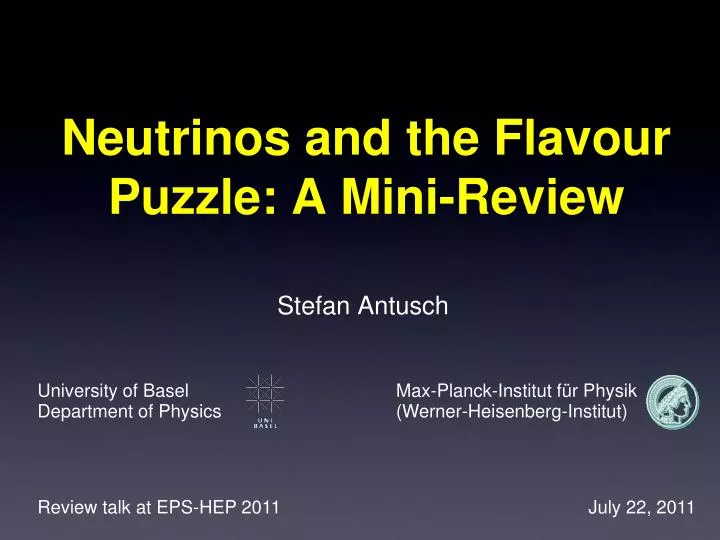 neutrinos and the flavour puzzle a mini review