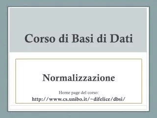 corso di basi di dati