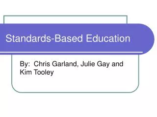 Standards-Based Education