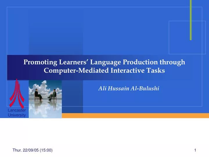 promoting learners language production through computer mediated interactive tasks