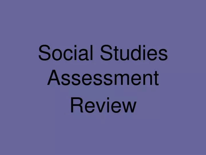 social studies assessment