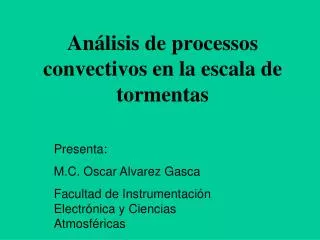 an lisis de processos convectivos en la escala de tormentas