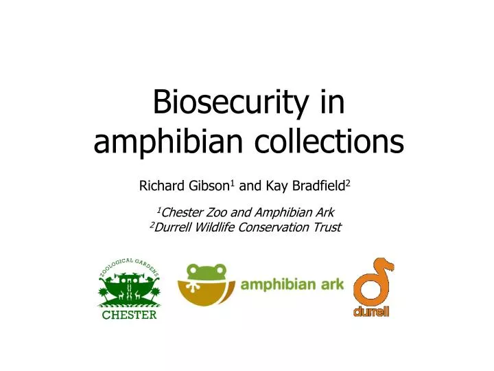 biosecurity in amphibian collections