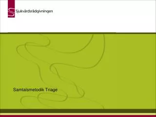 samtalsmetodik triage