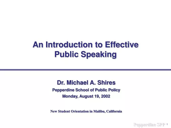 an introduction to effective public speaking