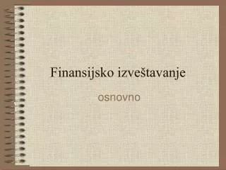 finansijsko izve tavanje